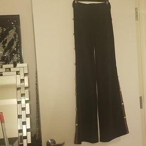 Black and rainbow colors pants